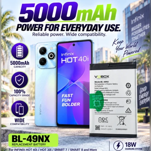 Twelve Infinix Models One 5000mAh Battery – BL-49NX - Product Infinix Bl 49nx 1 - VOBOX Phone Replacement Battery Ma...