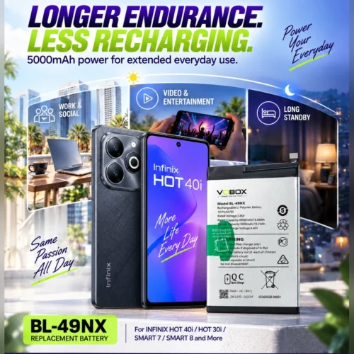Twelve Infinix Models One 5000mAh Battery – BL-49NX - Product Infinix Bl 49nx 3 - VOBOX Phone Replacement Battery Ma...