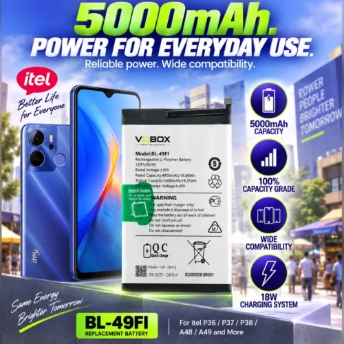 Wide-Compatibility Long-Life Battery BL-49FI for itel P36 and 9 More Listed Mo...