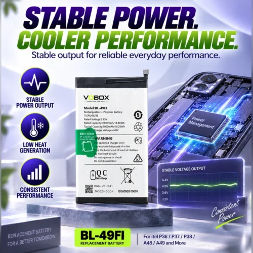 Wide-Compatibility Long-Life Battery BL-49FI for itel P36 and 9 More Listed Mo...