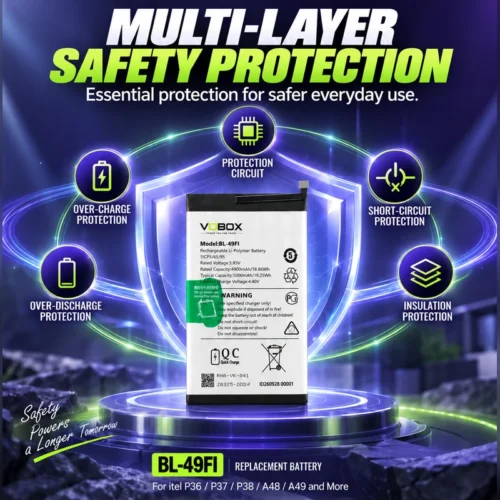 Wide-Compatibility Long-Life Battery BL-49FI for itel P36 and 9 More Listed Mo...