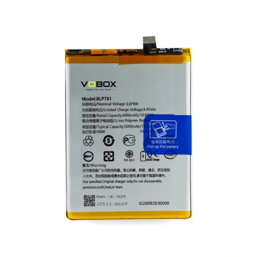 5000mAh Multi-Model Battery for OPPO A52 A72 and A92 – BLP781 - Product Oppo Blp781 01 Front - VOBOX Phone Replaceme...