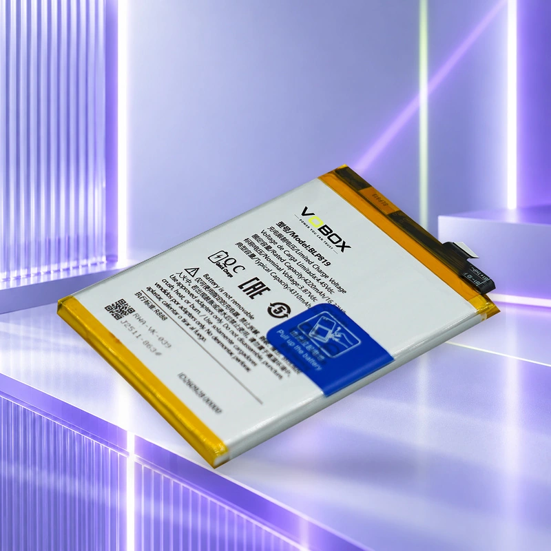 Power OPPO Reno5 and Reno6 4G Repairs with One 4310mAh BLP819 Battery - Product Oppo Blp819 03 Angle - VOBOX Phone Replace...