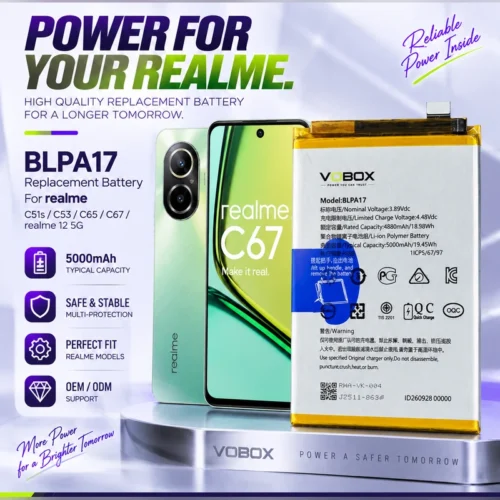 Long-Life Pure-Cobalt Battery BLPA17 for realme C51s and More</trp-post-contai...