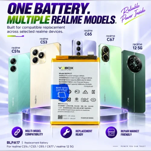 Long-Life Pure-Cobalt Battery BLPA17 for realme C51s and More</trp-post-contai...