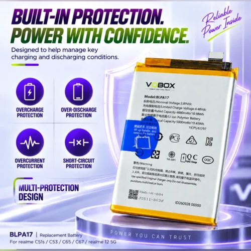 Long-Life Pure-Cobalt Battery BLPA17 for realme C51s and More</trp-post-contai...