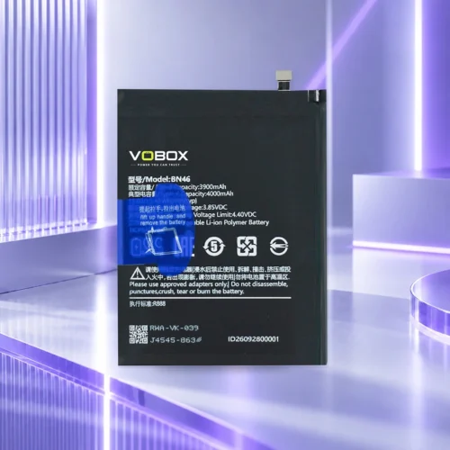 One BN46 Battery Serves Redmi 7 Note 8 and Y3 Repairs - Product Redmi Bn46 01 Front - VOBOX Phone Replacement Battery Manu...