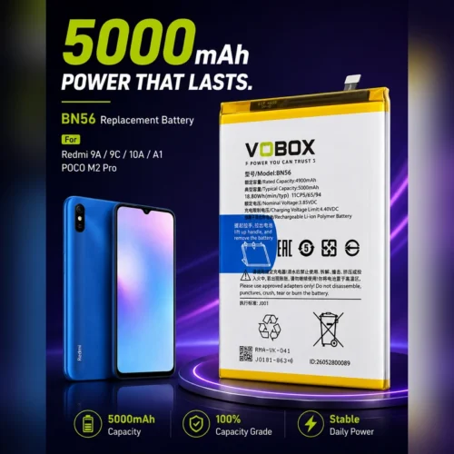 Long-Life Pure-Cobalt Battery BN56 for Redmi 9A and More ...