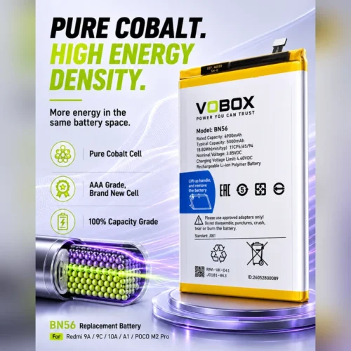 Long-Life Pure-Cobalt Battery BN56 for Redmi 9A and More ...