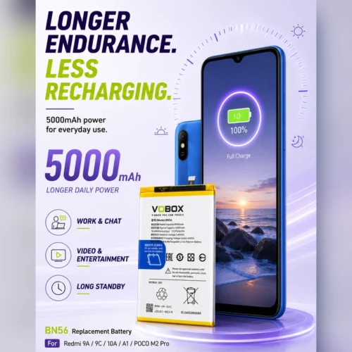 Long-Life Pure-Cobalt Battery BN56 for Redmi 9A and More ...