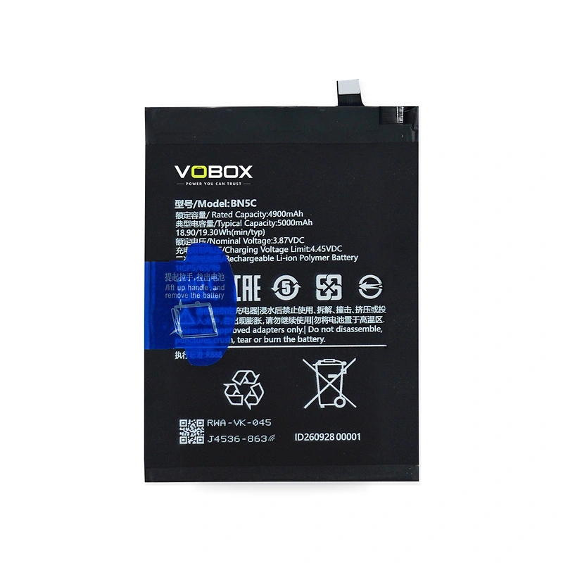 Long-Life Pure-Cobalt Battery BN5C for Redmi NOTE 11 5G and More - Redmi Battery - VOBOX Phone Replacement Battery Manufac...