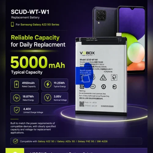 Long-Life Pure-Cobalt Battery SCUD-WT-W1 for Samsung A22 5G and More</trp-post...