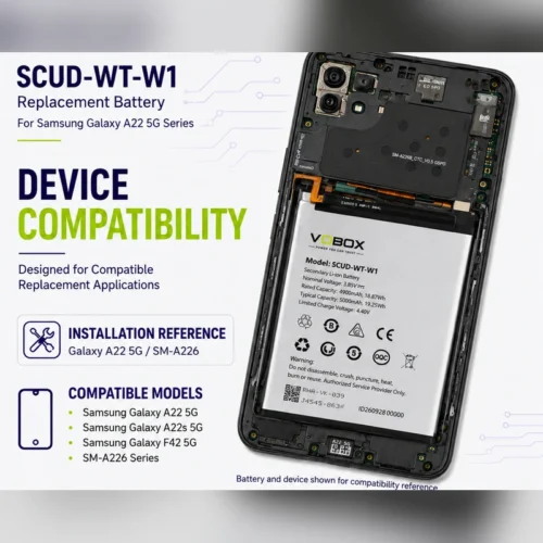 Long-Life Pure-Cobalt Battery SCUD-WT-W1 for Samsung A22 5G and More</trp-post...