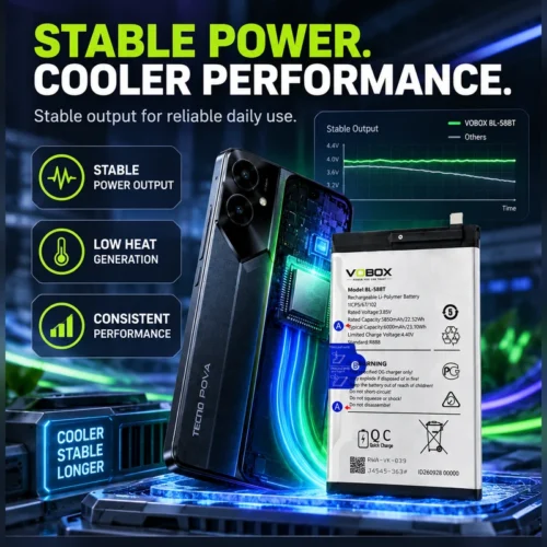Wide-Compatibility Long-Life Battery BL-58BT for TECNO POUVOIR 4 and 11 More L...