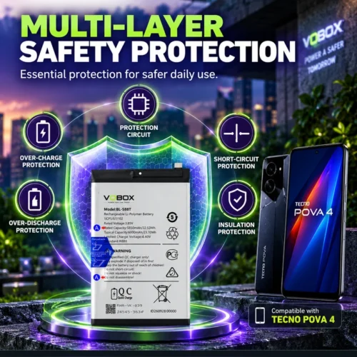 Wide-Compatibility Long-Life Battery BL-58BT for TECNO POUVOIR 4 and 11 More L...