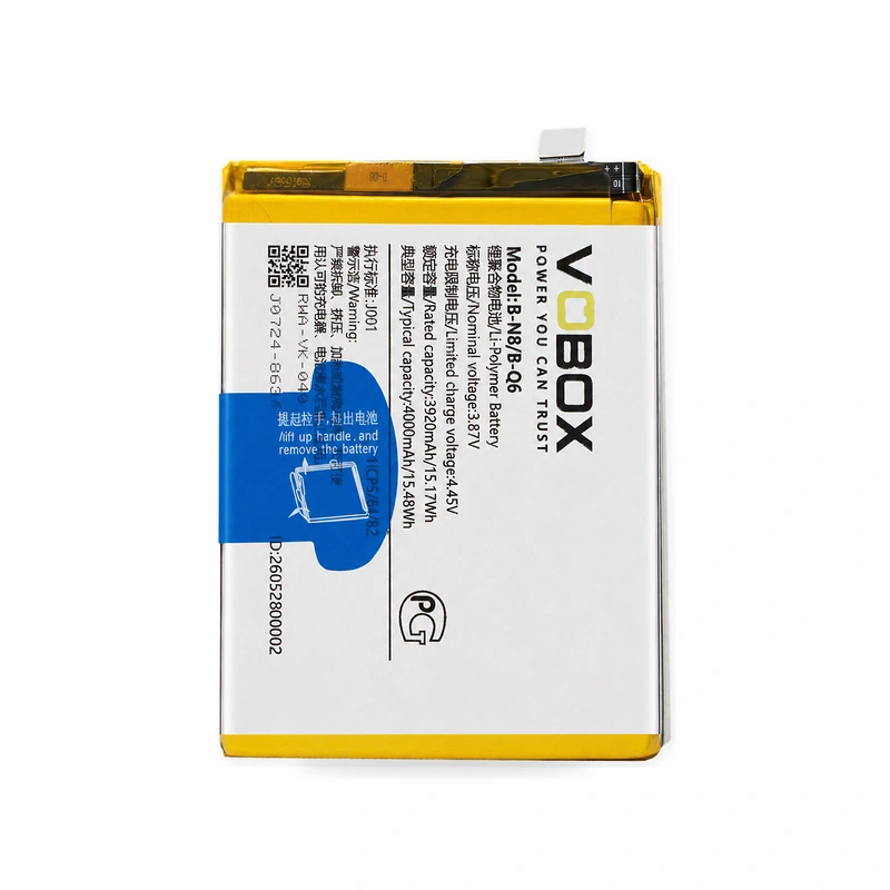 Serve vivo V20 and V21 Repairs with One B-N8 / B-Q6 Battery - Product Vivo B Q6 01 Front - VOBOX Phone Replacement Battery...