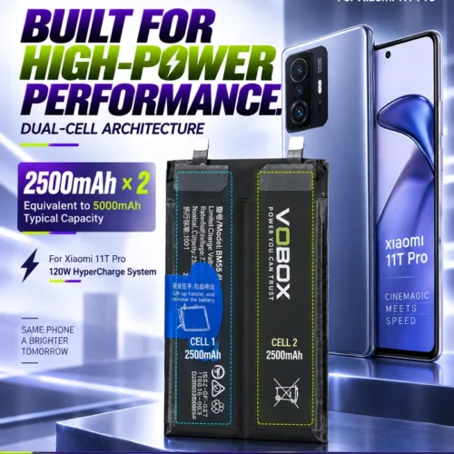 High-Power Dual-Cell Battery BM58 for Xiaomi 11T PRO - Xi...