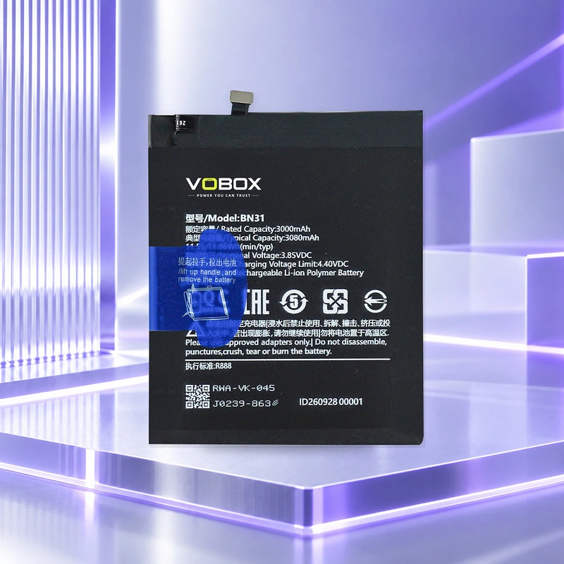 Long-Life Pure-Cobalt Battery BN31 for Xiaomi NOTE 5A and More - Xiaomi Battery - VOBOX Phone Replacement Battery Manufact...